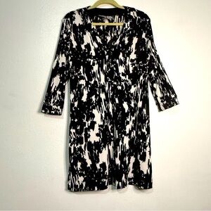 Chico’ Black & White Abstract Sheath Dress, Sz 1.
